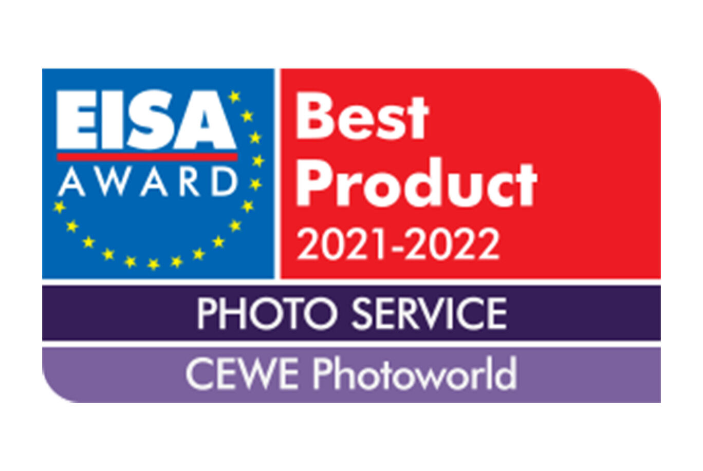 Utmärkelsen för CEWE Photoworld som bästa fotoprodukt 2021/2022