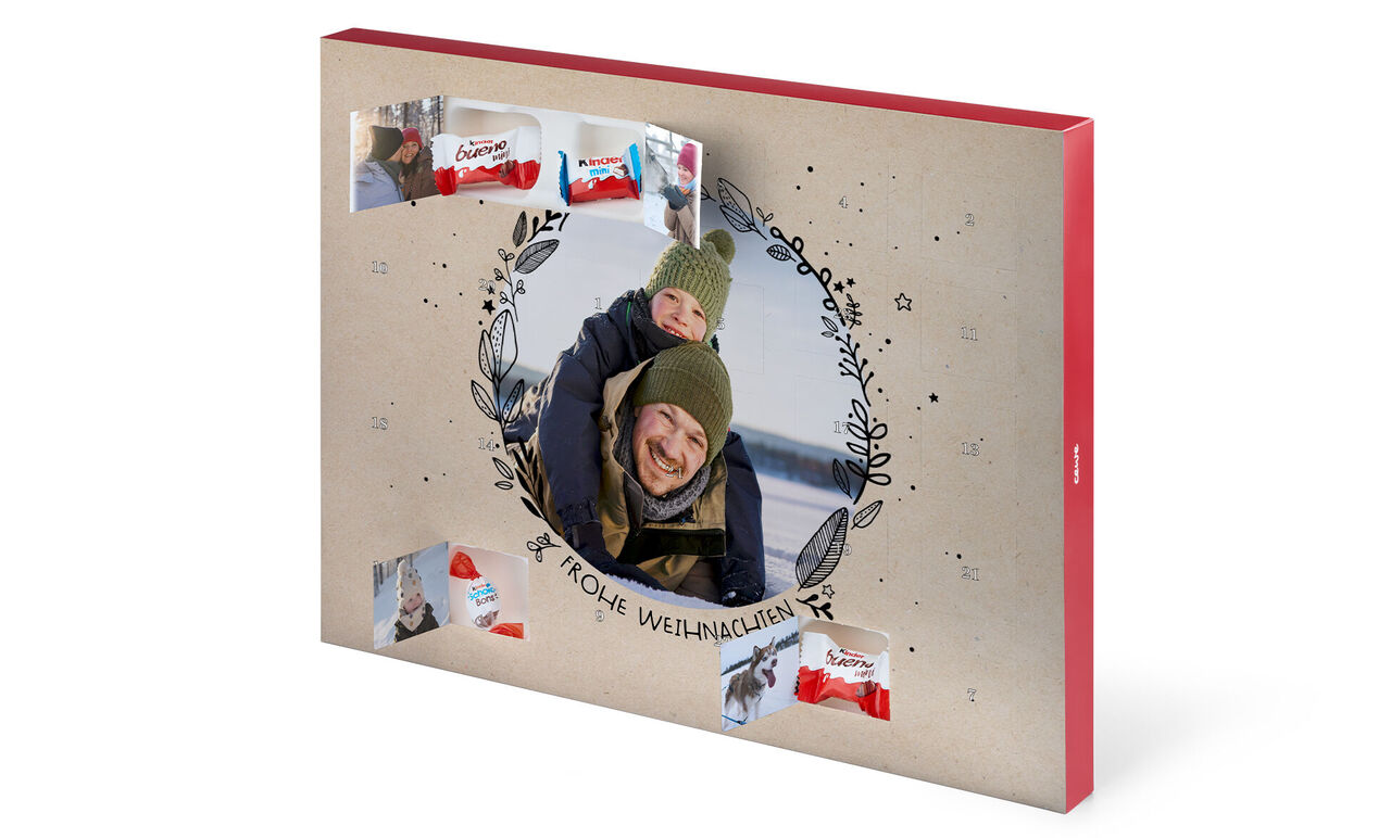 En vackert utformad julklapp i lekfull design med choklad.