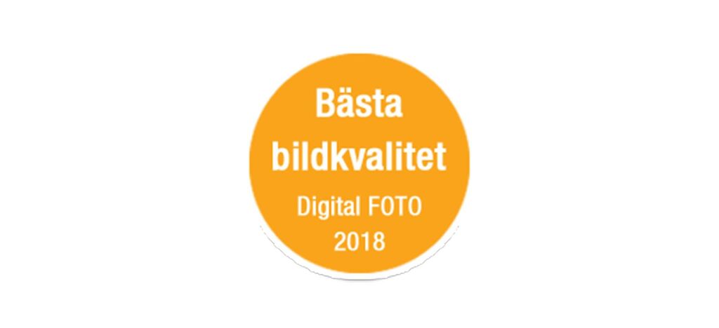 Utmärkelse för bästa bildkvalitet 2018 inom digitalfoto kategorin