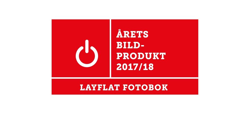 Logotyp för Layflat-fotoboken, prisbelönt som bildprodukten av året 2017/18