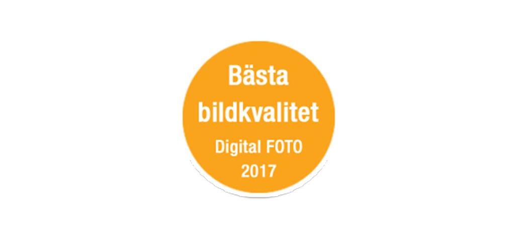 Utmärkelse för bästa bildkvalitet från Digital FOTO 2017
