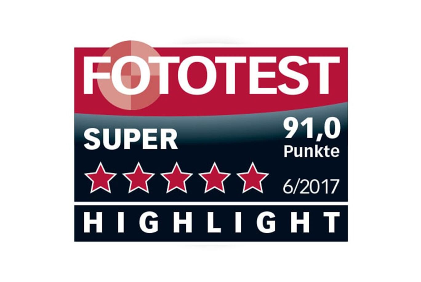 Utmärkelse från Fototest med fem stjärnor