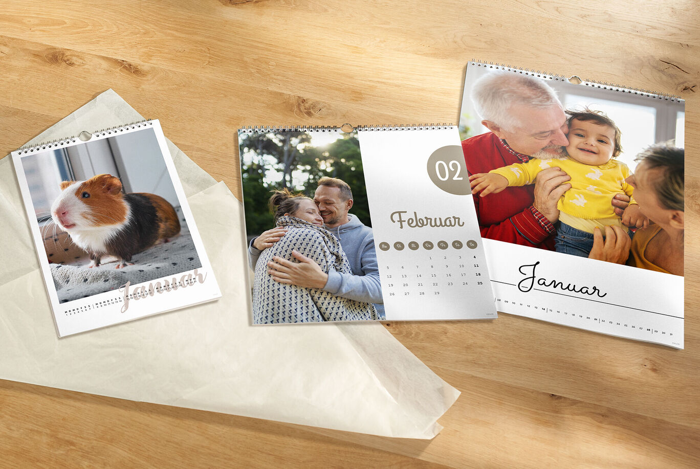 En kärleksfullt utformad fotokalender med minnen.